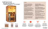 Clearlight Sanctuary™ 1: Full Spectrum 1 Person Infrared Sauna
