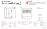 Clearlight Sanctuary Outdoor 2: Outdoor Full Spectrum 2 Person Infrared Sauna (COVER INCLUDED)