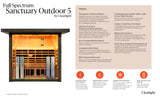 Clearlight Sanctuary Outdoor 5: Outdoor Full Spectrum 5 Person Infrared Sauna (COVER INCLUDED)